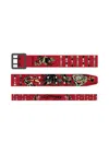 Ed Hardy Men's Panther Snake Belt In Red In Red