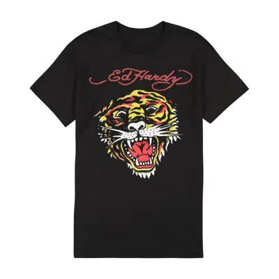 Ed Hardy Men's Retro Tiger T-shirt In Faded Black