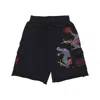 Ed Hardy Men's Tracksuit Shorts Crawling Dragon Sweat Cargo Shorts Black In Black