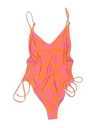Pre-owned Ed Hardy Kids' One Piece Swimsuit In Orange