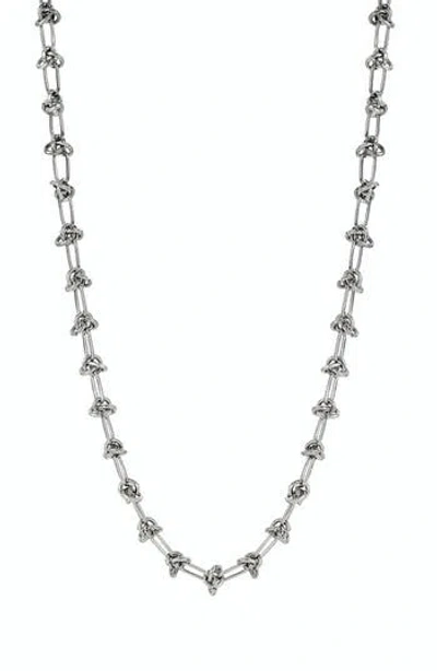 Ed Hardy Oval Link Necklace In Metallic