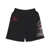 Ed Hardy Panther &roses Sweatshorts Black Men's Short Sweatpants In Black