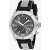 Ed Hardy Quartz Chronograph Silicone Strap Watch, 52mm In Black