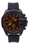 Ed Hardy Quartz Silicone Strap Watch, 53mm In Gray