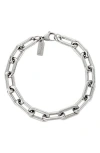 Ed Hardy Rectangle Link Bracelet In Metallic