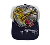 Ed Hardy Screaming Tiger Hat In Navy/white In Blue