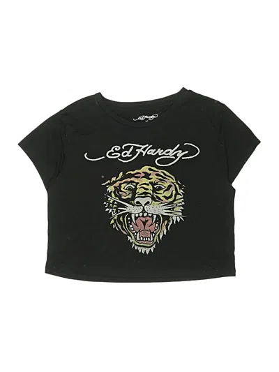 Pre-owned Ed Hardy Kids' Short Sleeve T-shirt In Black