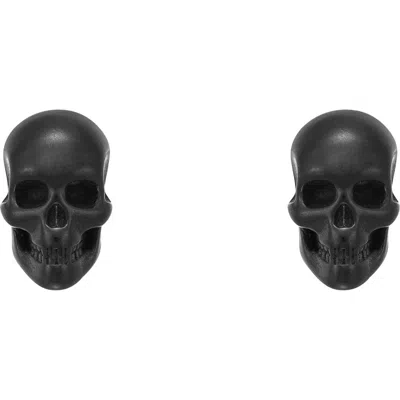 Ed Hardy Skull Stud Earrings In Black
