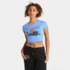 Ed Hardy Women's Devil Panther Baby T-shirt In Powder Blue