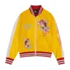 Ed Hardy Women's Koi Cranes Souvenir Jacket In Gold White In Gold