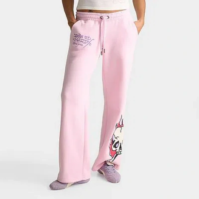 Ed Hardy Women's Leopard Fleece Jogger Pants In Multi