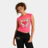 Ed Hardy Women's Love Kills Slowly Capped-sleeve Baby T-shirt In Pop Pink