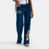 Ed Hardy Women's "love Kills Slowly" Skull Fleece Jogger Pants In Blue
