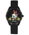 Ed Hardy Women's Matte Black Silicone Strap Watch 40mm In Black