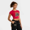 Ed Hardy Women's Panther Flame Baby T-shirt In Cherry