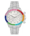 Ed Hardy Women's Quartz Silver-tone Alloy Bracelet Watch 40mm In Silver