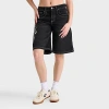 Ed Hardy Women's Sacred Heart Denim Jorts In Black