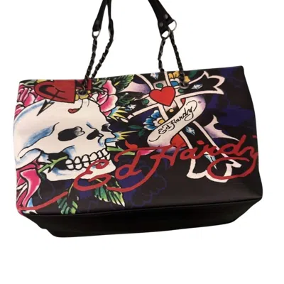 Ed Hardy Women's Skull Graphic Tote Bag In Multi In Purple