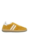 Ed Parrish Man Sneakers Ocher Size 9 Leather In Yellow