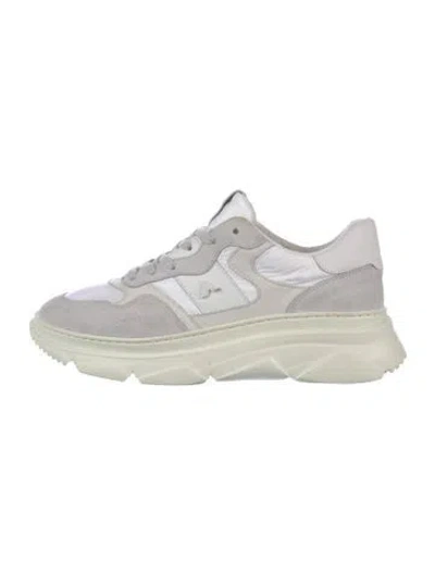 Pre-owned Ed Parrish Suede Chunky Sneakers In White
