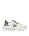 Ed Parrish Woman Sneakers Off White Size 7 Leather, Textile Fibers In Off White