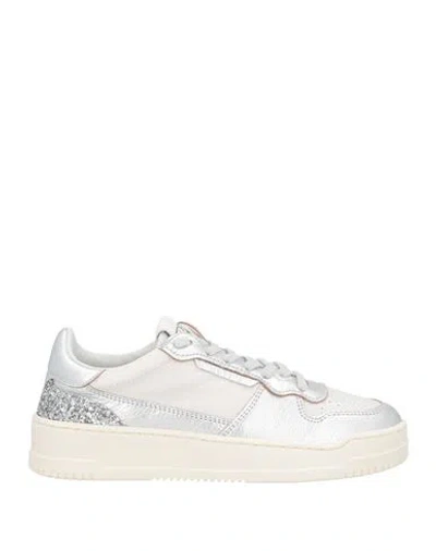 Ed Parrish Woman Sneakers Silver Size 11 Textile Fibers