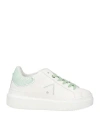 Ed Parrish Woman Sneakers White Size 11 Soft Leather, Textile Fibers In White