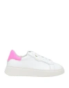 Ed Parrish Woman Sneakers White Size 7 Leather, Textile Fibers In White