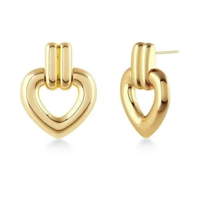 Edblad Beverley Medium Stud Earrings In 14k Gold Plating On Stainless Steel