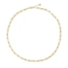 EDBLAD IVY CHAIN LARGE LINK NECKLACE IN 14K GOLD PLATING ON STAINLESS STEEL