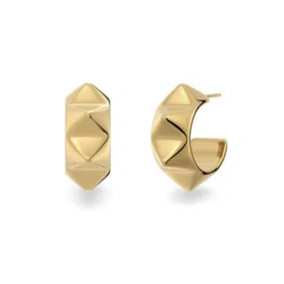 Edblad Peak Rivet Creoles Earrings In Gold