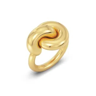 Edblad Redondo Ring In 14k Gold Plating On Stainless Steel