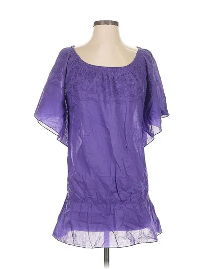 Pre-owned Edc By Esprit Short Sleeve Blouse In Purple