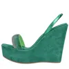 Eddi Cuomo With Heel Green In Verde Blu E Verdi
