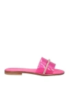 Eddicuomo Woman Sandals Fuchsia Size 6 Plastic In Pink