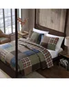 Eddie Bauer 136 Thread Count Classic Patchwork Cotton Reversible Quilt Set