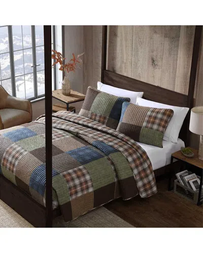 EDDIE BAUER EDDIE BAUER  CLASSIC PATCHWORK REVERSIBLE COTTON QUILT SET