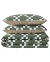 Eddie Bauer 136 Thread Count Diamond Floral Reversible Quilt Set