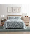 Eddie Bauer 136 Thread Count Fern Garden Cotton Reversible Quilt Set