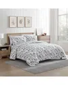 Eddie Bauer 136 Thread Count Flower Field Cotton Reversible Quilt Set