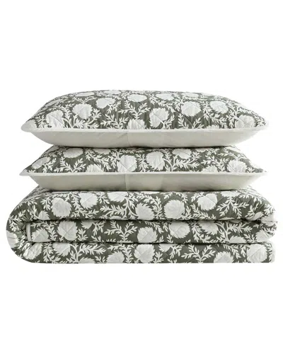 EDDIE BAUER EDDIE BAUER GARDEN BLOOM REVERSIBLE QUILT SET