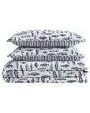 Eddie Bauer 136 Thread Count Wes Fish Reversible Quilt Set