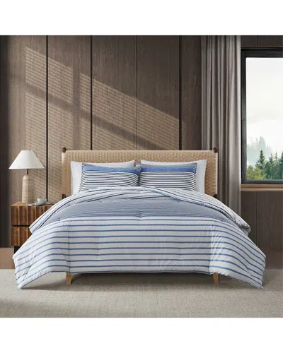 EDDIE BAUER EDDIE BAUER 150 THREAD COUNT COOPER STRIPE COTTON COMFORTER SET