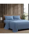 Eddie Bauer 180 Thread Count Peached Percale Sheet Set In Blue