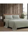 Eddie Bauer 180 Thread Count Peached Percale Sheet Set In Green