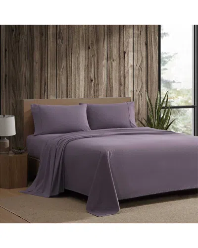 Eddie Bauer 180 Thread Count Peached Percale Sheet Set In Grey