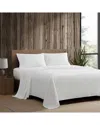 Eddie Bauer 180 Thread Count Peached Percale Sheet Set In White