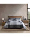 Eddie Bauer 180 Thread Count Printed Plaid Weave Comforter Set In Grey