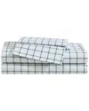 Eddie Bauer 200 Thread Count Classic Tattersall Plaid Cotton Percale Sheet Set