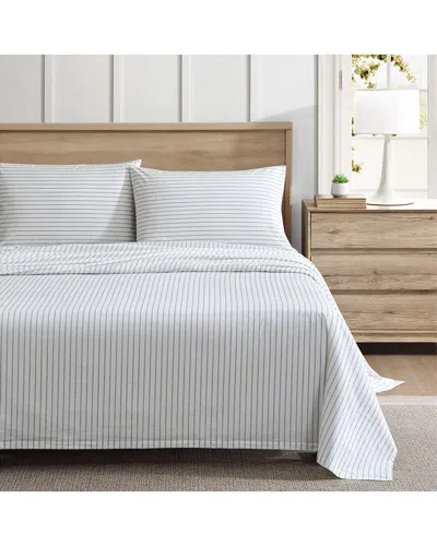 EDDIE BAUER EDDIE BAUER 200 THREAD COUNT ESSENTIAL STRIPE PERCALE SHEET SET